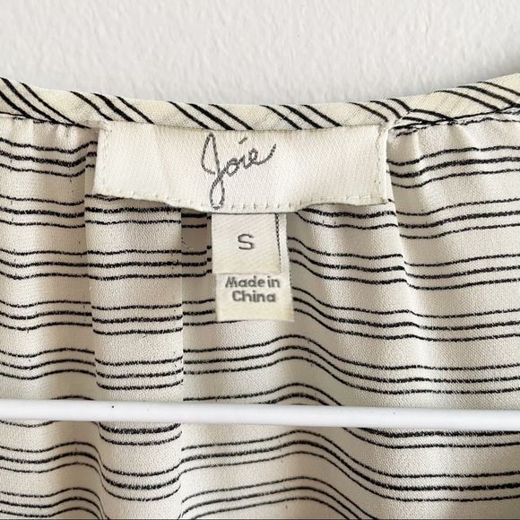 𝅺Joie Modine Striped Pintuck Blouse Silk - Picture 6 of 11